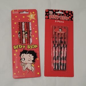 Vintage Y2K NIB King Features Syndicate Betty Boop Pencils And Pens